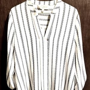 SOLD - White and Blue Shirt